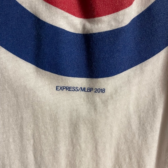 Express Chicago Cubs Lace Up Top - Picture 3 of 6